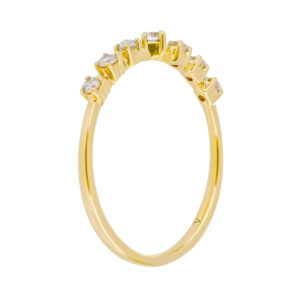 Anillo de oro amarillo con diamantes - Imagen 2