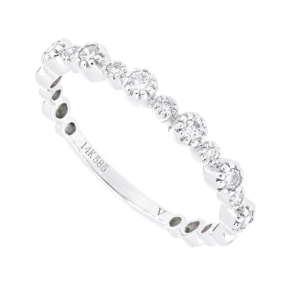 Anillo de oro blanco con diamantes