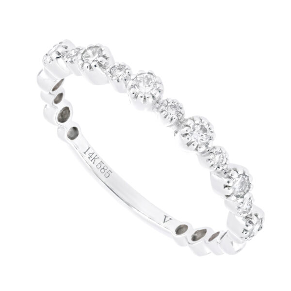Anillo de oro blanco con diamantes