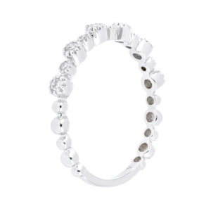 Anillo de oro blanco con diamantes - Imagen 2