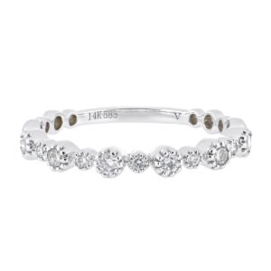 Anillo de oro blanco con diamantes - Imagen 3