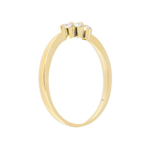 Anillo de oro amarillo con diamantes - Imagen 2