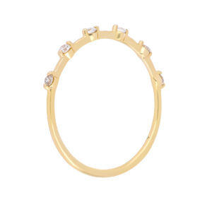 Anillo de oro amarillo con diamantes - Imagen 2