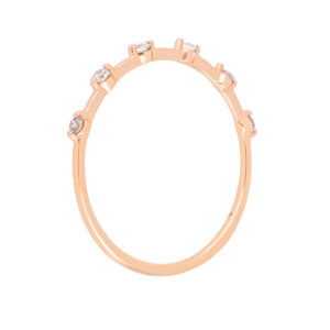 Anillo de oro rosa con diamantes - Imagen 2