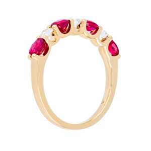 Churumbela de oro amarillo con rubíes y diamantes - Imagen 2