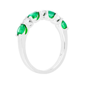Churumbela de oro blanco con esmeraldas y diamantes - Imagen 2