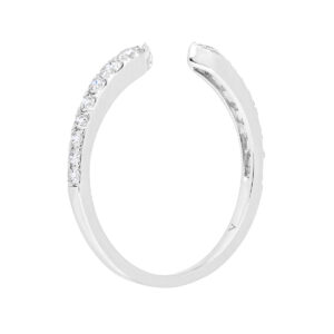 Anillo abierto de oro blanco con diamantes - Imagen 2