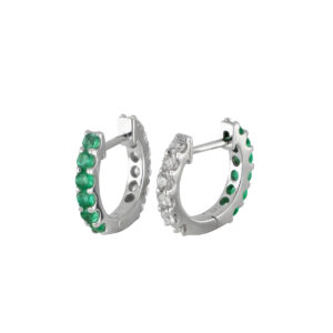Aretes con esmeraldas & diamantes