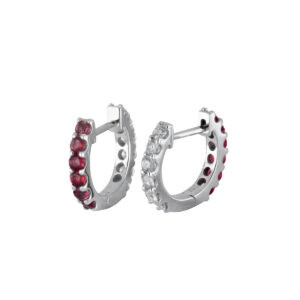 Aretes con rubíes & diamantes