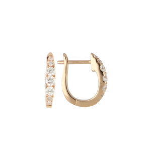 Aretes de oro rosa con diamantes