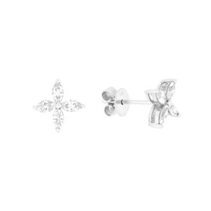 Broqueles en oro blanco con diamantes