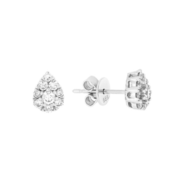 Broqueles de oro blanco con diamantes