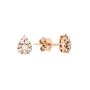 Broqueles de oro rosa con diamantes