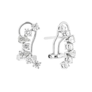 Aretes en oro blanco con diamantes