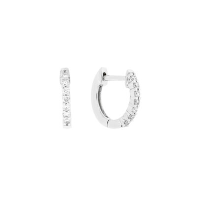 Arracadas de oro blanco con diamantes