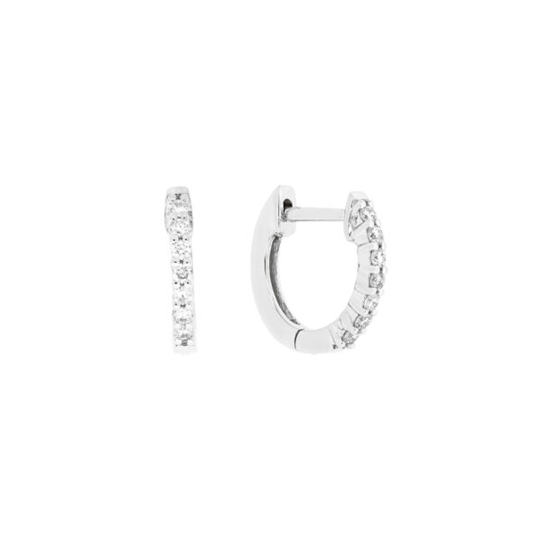 Arracadas de oro blanco con diamantes
