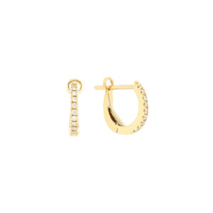 Arracada mini de oro con diamantes