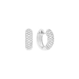 Arracada de oro blanco con diamantes
