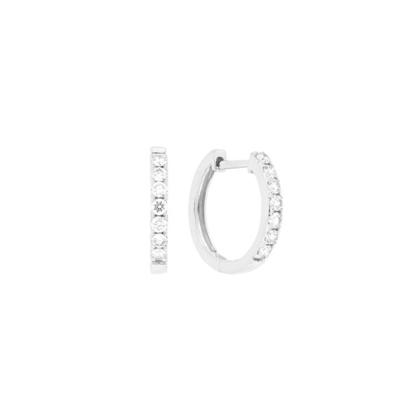 Arracadas de oro blanco con diamantes