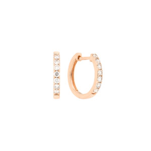 Arracadas de oro rosa con diamantes