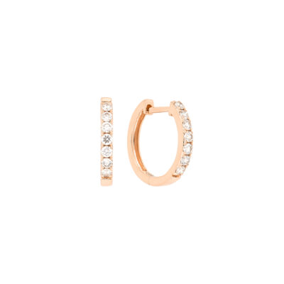 Arracadas de oro rosa con diamantes