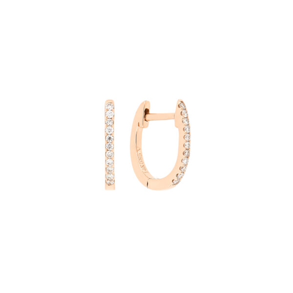 Arracadas de oro rosa con diamantes