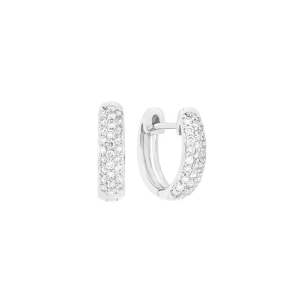 Arracadas de oro blanco con diamantes