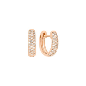 Arracadas de oro rosa con diamantes