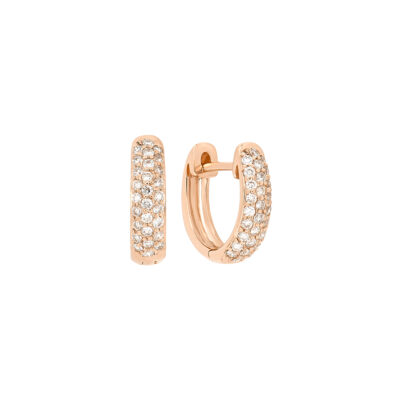 Arracadas de oro rosa con diamantes