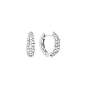 Arracadas de oro blanco con diamantes