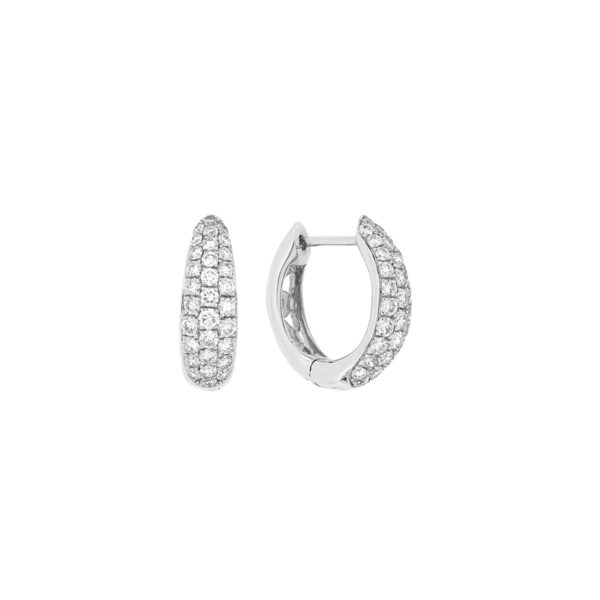Arracadas de oro blanco con diamantes