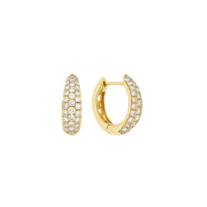 Arracadas de oro amarillo con diamantes
