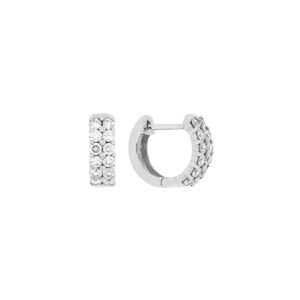 Arracadas de oro blanco con diamantes