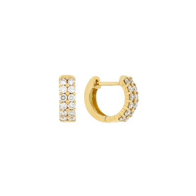 Arracadas de oro con diamantes