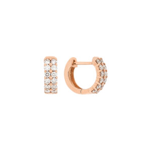 Arracadas de oro rosa con diamantes