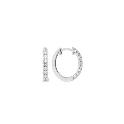 Arracadas de oro blanco con diamantes