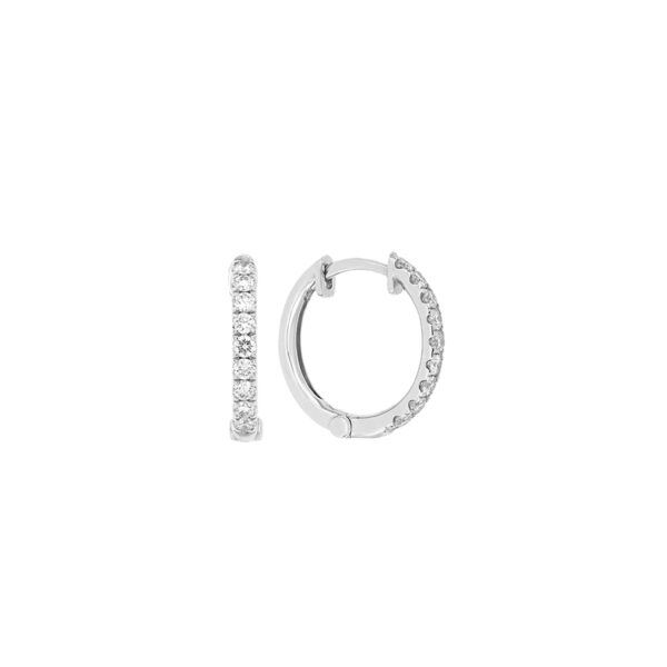 Arracadas de oro blanco con diamantes