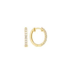 Arracadas de oro amarillo con diamantes