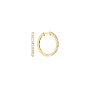 Arracadas de oro amarillo con diamantes