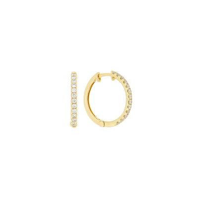 Arracadas de oro amarillo con diamantes