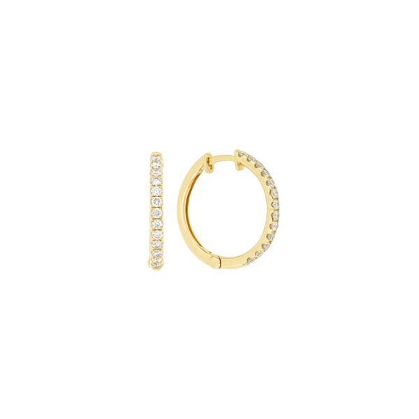 Arracadas de oro amarillo con diamantes