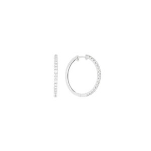 Arracadas de oro blanco con diamantes
