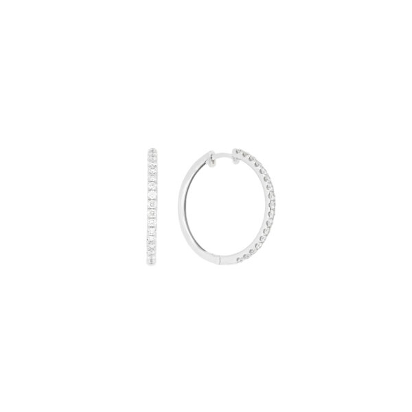 Arracadas de oro blanco con diamantes