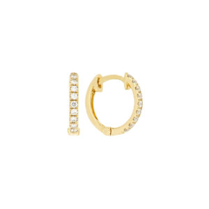 Arracadas de oro amarillo con diamantes