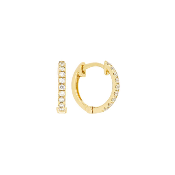 Arracadas de oro amarillo con diamantes