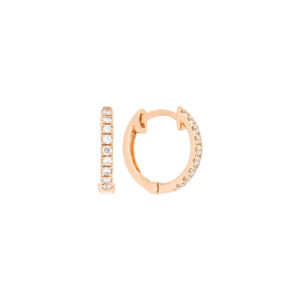 Arracadas de oro rosa con diamantes