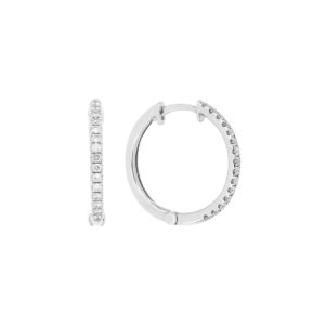 Arracadas de oro blanco con diamantes
