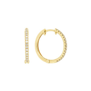 Arracadas de oro amarillo con diamantes