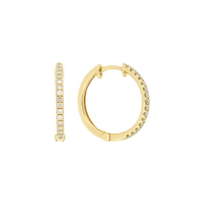 Arracadas de oro amarillo con diamantes