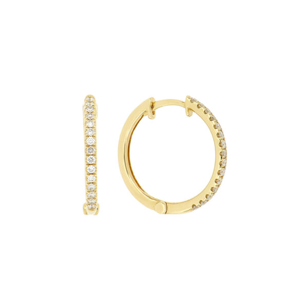 Arracadas de oro amarillo con diamantes